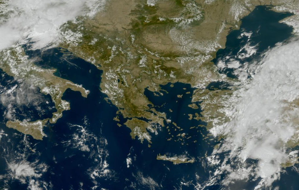 Τελευταία δορυφορική εικόνα νεφοκάλυψης