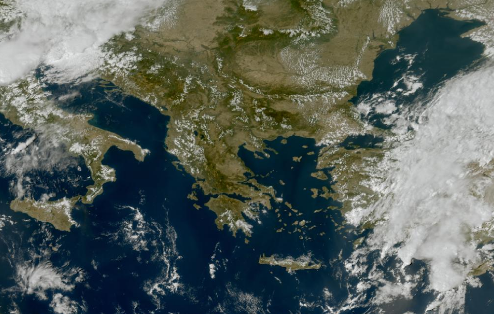 Τελευταία δορυφορική εικόνα νεφοκάλυψης