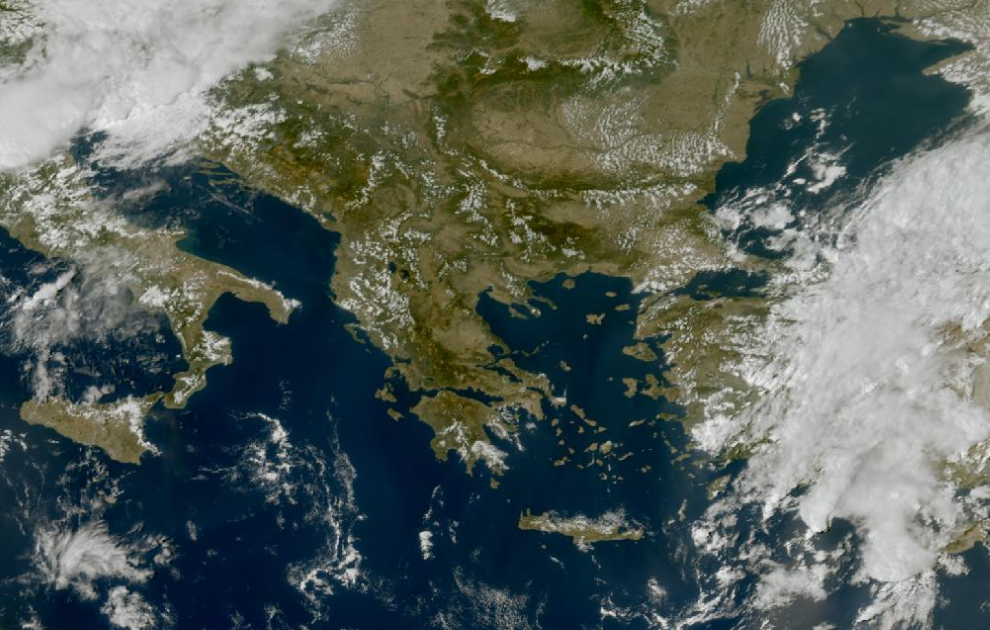 Τελευταία δορυφορική εικόνα νεφοκάλυψης