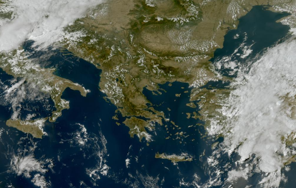 Τελευταία δορυφορική εικόνα νεφοκάλυψης