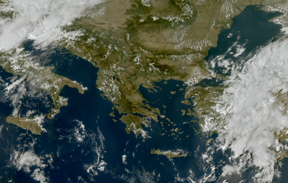 Τελευταία δορυφορική εικόνα νεφοκάλυψης