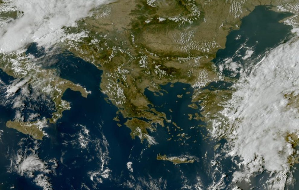 Τελευταία δορυφορική εικόνα νεφοκάλυψης