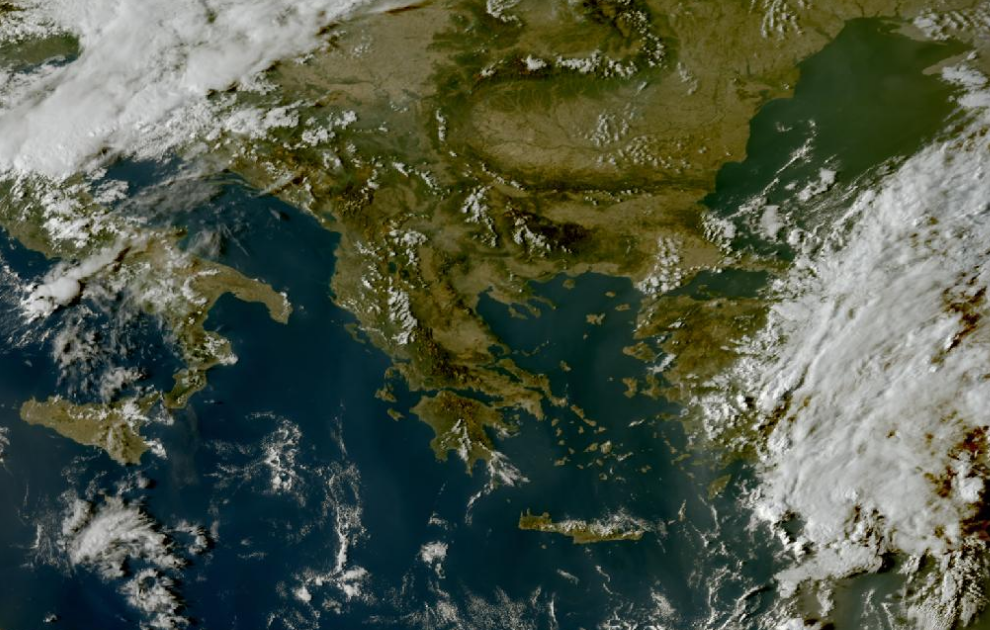 Τελευταία δορυφορική εικόνα νεφοκάλυψης