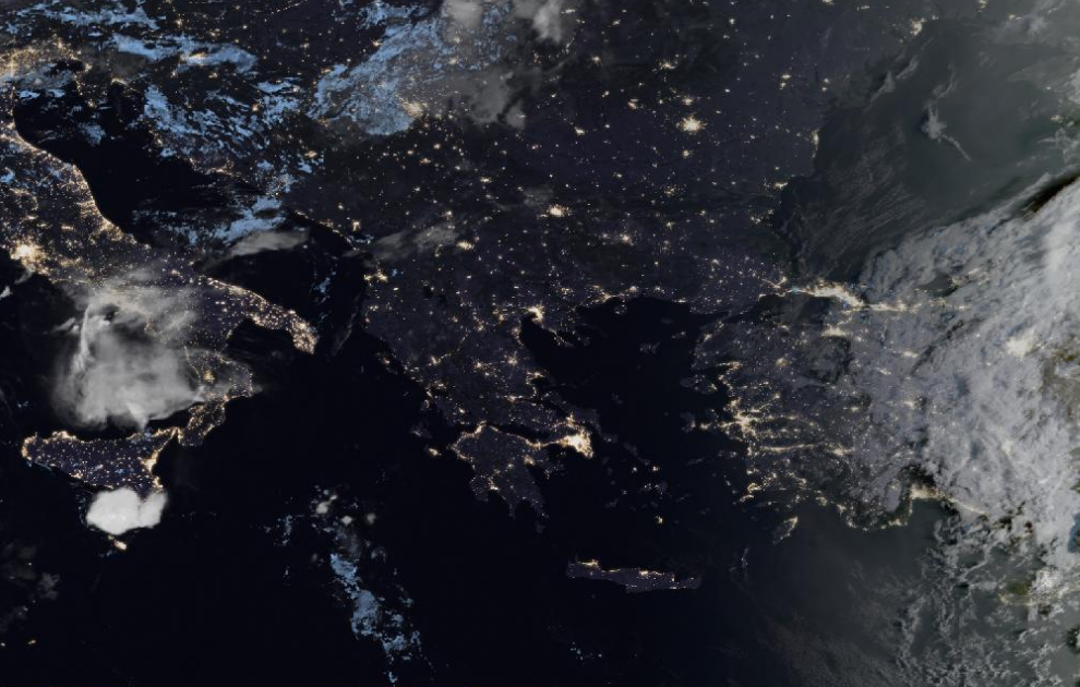 Τελευταία δορυφορική εικόνα νεφοκάλυψης