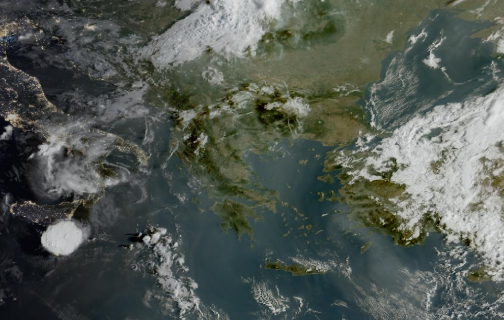 Τελευταία δορυφορική εικόνα νεφοκάλυψης