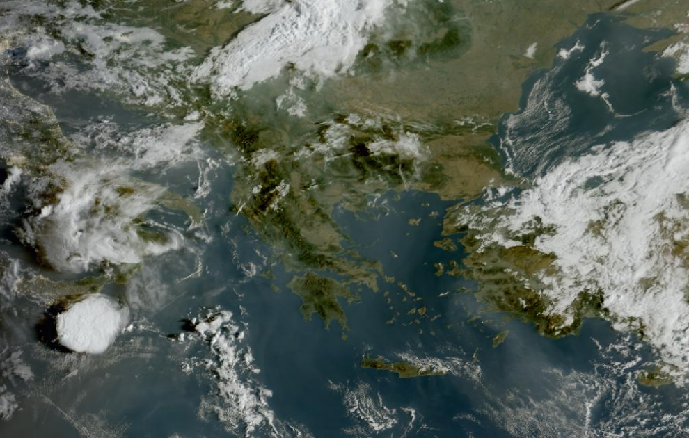 Τελευταία δορυφορική εικόνα νεφοκάλυψης