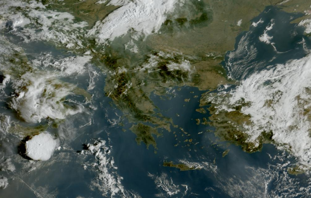 Τελευταία δορυφορική εικόνα νεφοκάλυψης