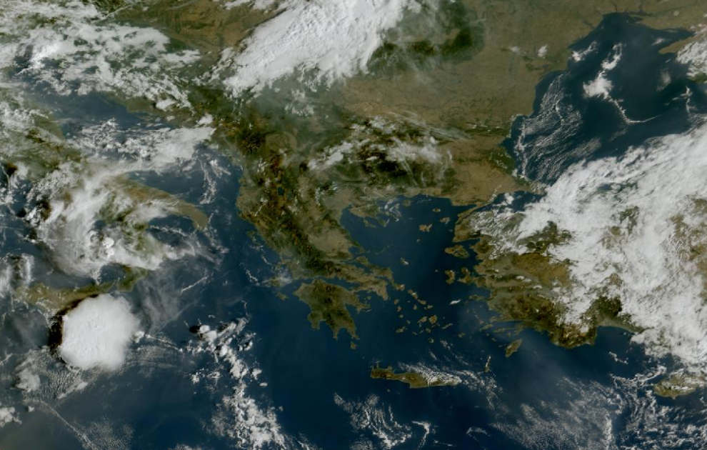 Τελευταία δορυφορική εικόνα νεφοκάλυψης