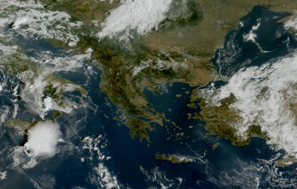 Τελευταία δορυφορική εικόνα νεφοκάλυψης