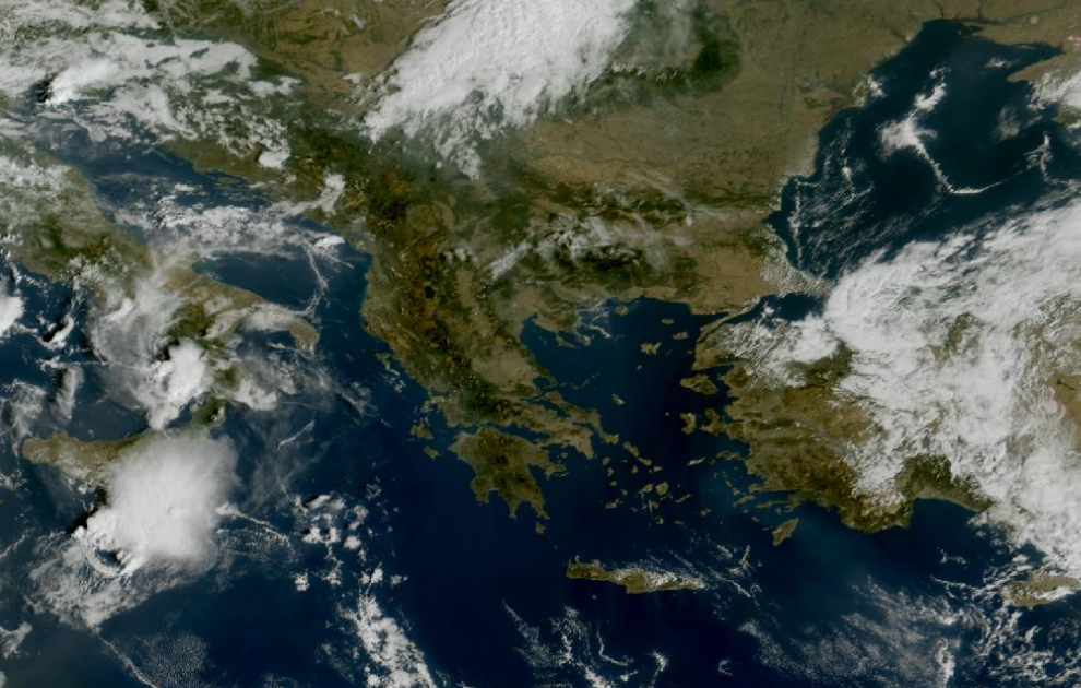 Τελευταία δορυφορική εικόνα νεφοκάλυψης