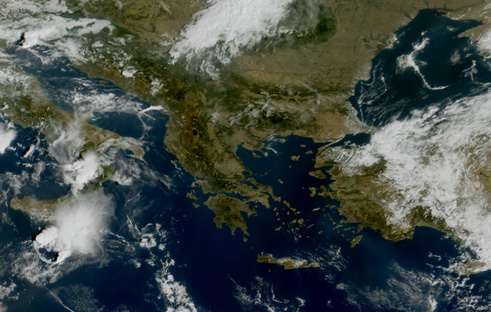 Τελευταία δορυφορική εικόνα νεφοκάλυψης
