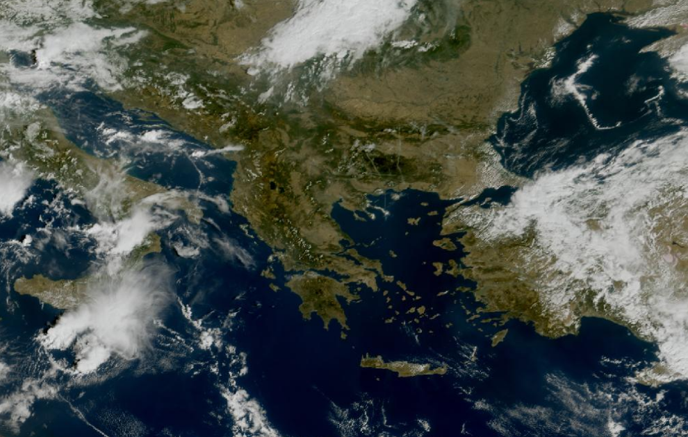 Τελευταία δορυφορική εικόνα νεφοκάλυψης