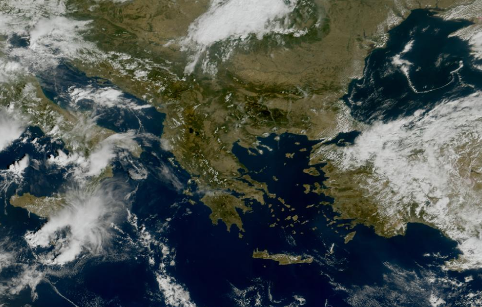 Τελευταία δορυφορική εικόνα νεφοκάλυψης