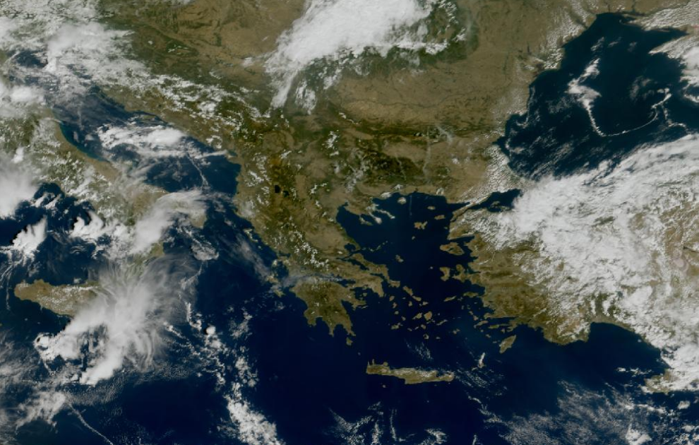 Τελευταία δορυφορική εικόνα νεφοκάλυψης