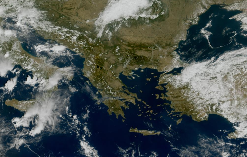 Τελευταία δορυφορική εικόνα νεφοκάλυψης