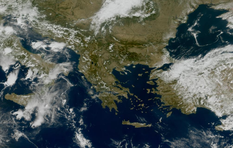 Τελευταία δορυφορική εικόνα νεφοκάλυψης