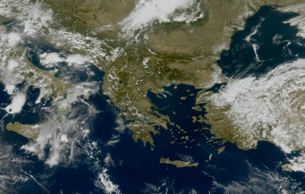 Τελευταία δορυφορική εικόνα νεφοκάλυψης