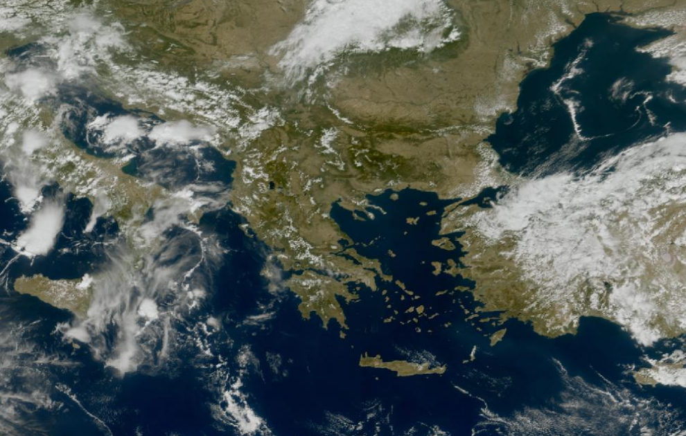 Τελευταία δορυφορική εικόνα νεφοκάλυψης