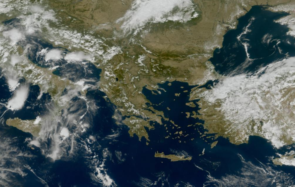 Τελευταία δορυφορική εικόνα νεφοκάλυψης