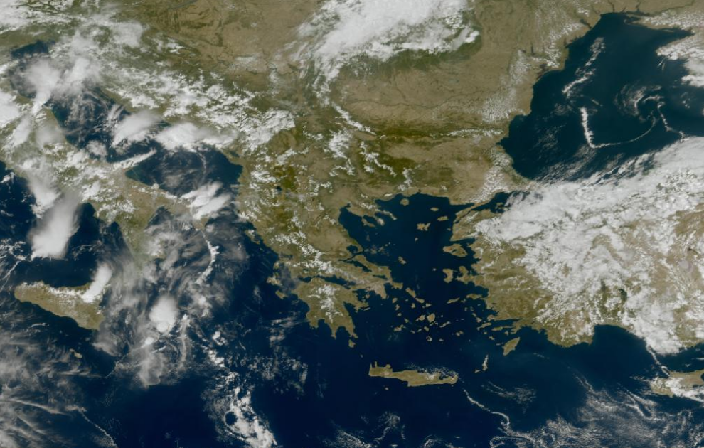 Τελευταία δορυφορική εικόνα νεφοκάλυψης