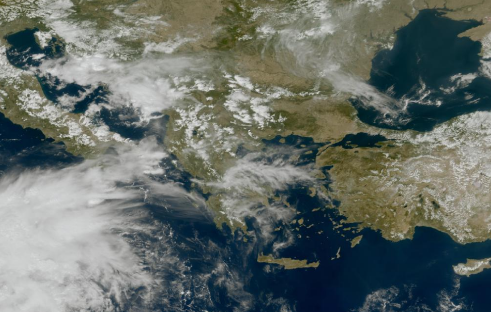 Τελευταία δορυφορική εικόνα νεφοκάλυψης
