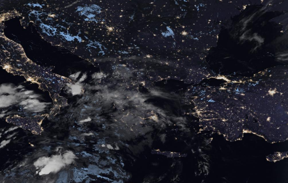 Τελευταία δορυφορική εικόνα νεφοκάλυψης
