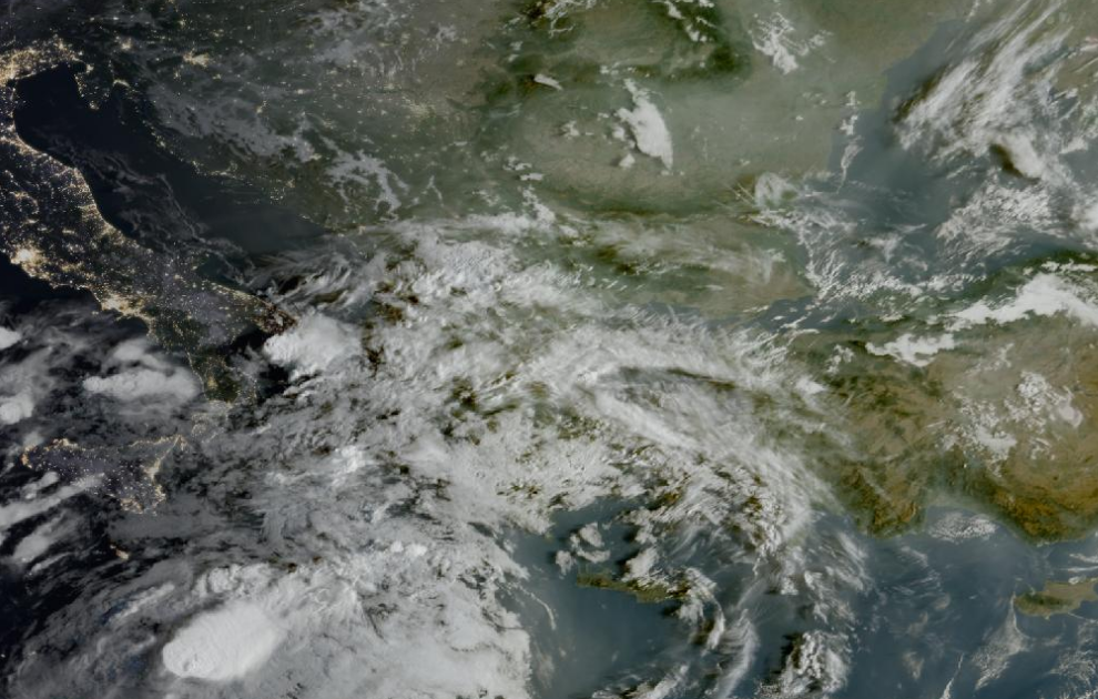Τελευταία δορυφορική εικόνα νεφοκάλυψης