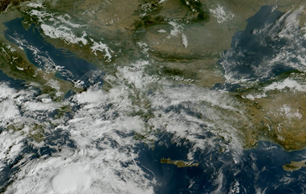 Τελευταία δορυφορική εικόνα νεφοκάλυψης