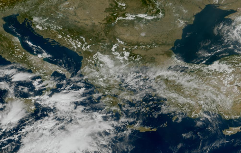 Τελευταία δορυφορική εικόνα νεφοκάλυψης