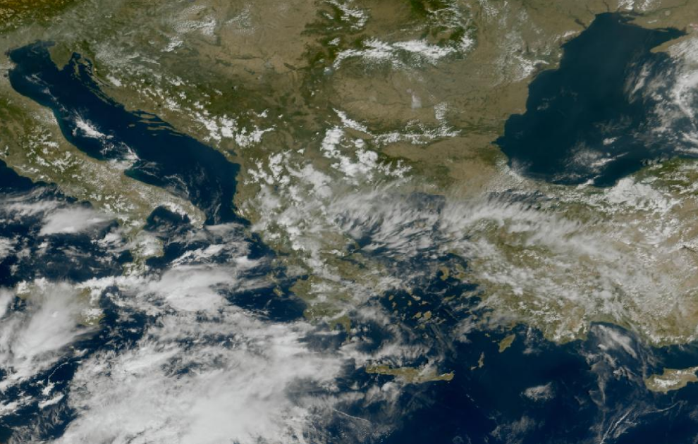 Τελευταία δορυφορική εικόνα νεφοκάλυψης