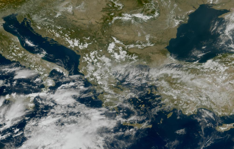 Τελευταία δορυφορική εικόνα νεφοκάλυψης