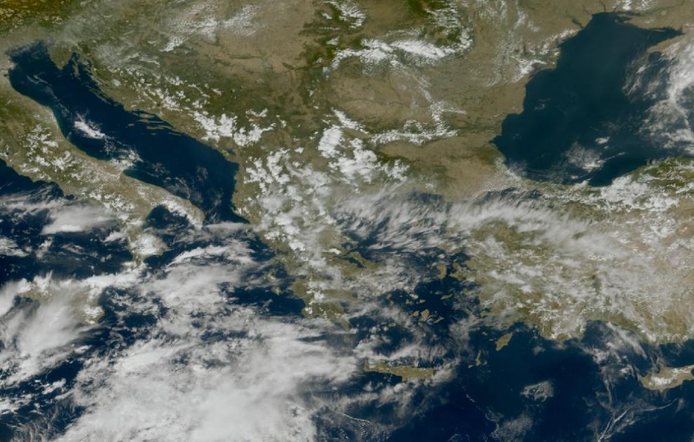 Τελευταία δορυφορική εικόνα νεφοκάλυψης