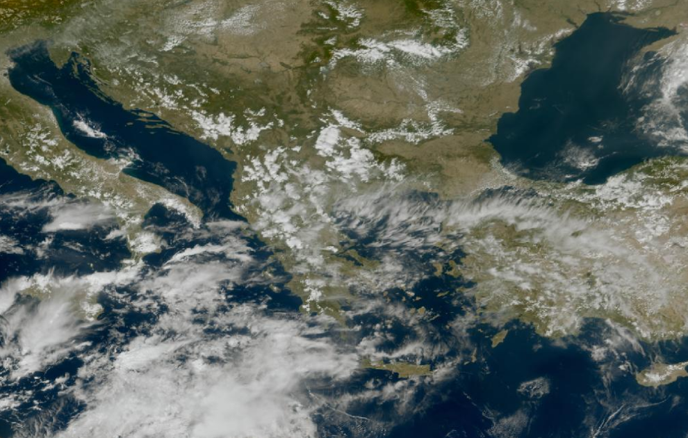 Τελευταία δορυφορική εικόνα νεφοκάλυψης