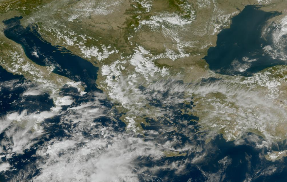 Τελευταία δορυφορική εικόνα νεφοκάλυψης