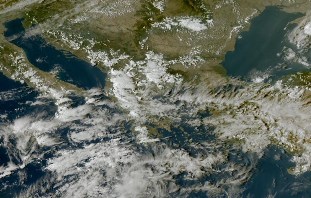 Τελευταία δορυφορική εικόνα νεφοκάλυψης