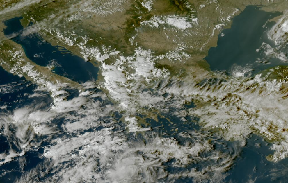 Τελευταία δορυφορική εικόνα νεφοκάλυψης