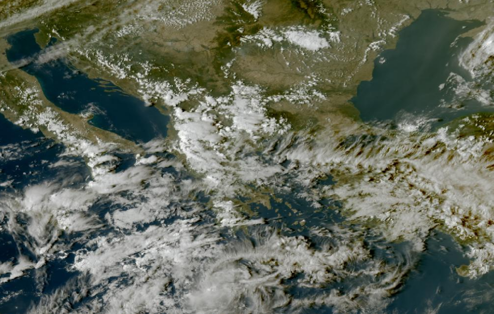 Τελευταία δορυφορική εικόνα νεφοκάλυψης