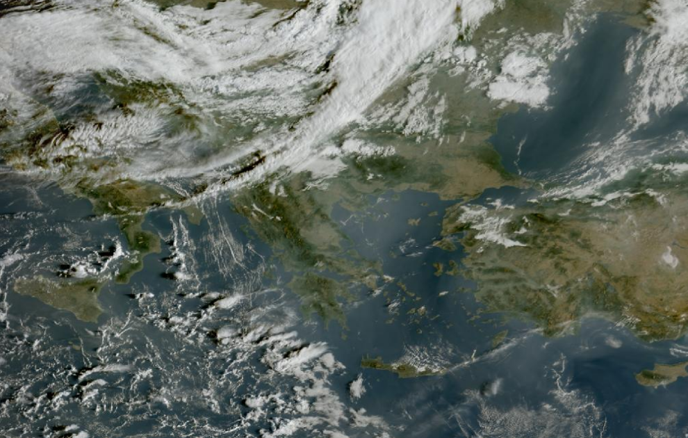 Τελευταία δορυφορική εικόνα νεφοκάλυψης