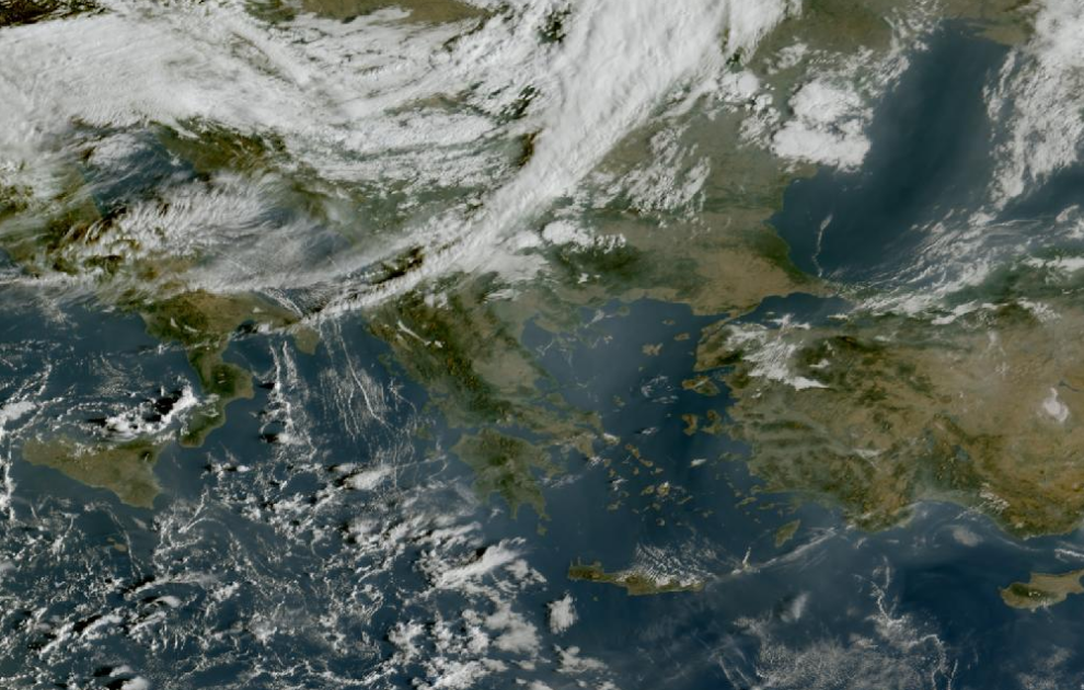 Τελευταία δορυφορική εικόνα νεφοκάλυψης