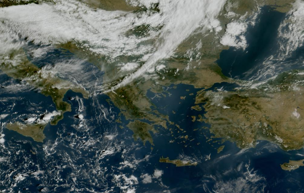 Τελευταία δορυφορική εικόνα νεφοκάλυψης