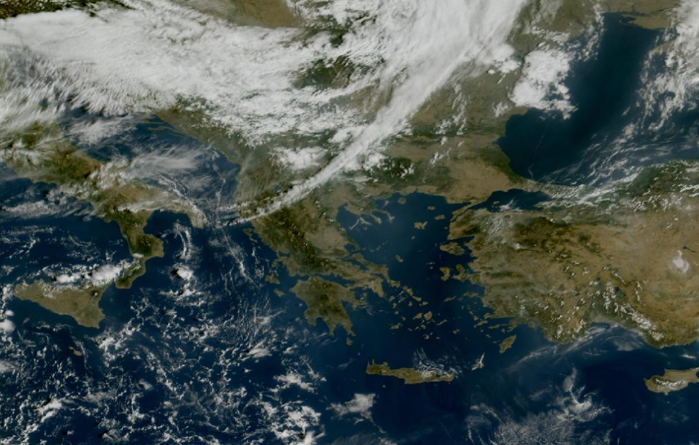 Τελευταία δορυφορική εικόνα νεφοκάλυψης