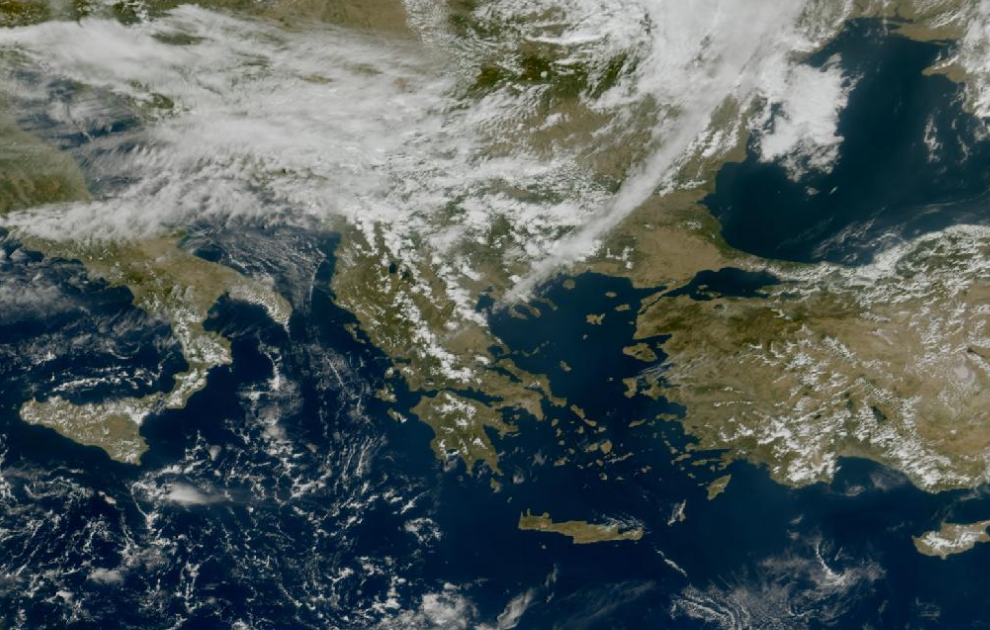 Τελευταία δορυφορική εικόνα νεφοκάλυψης