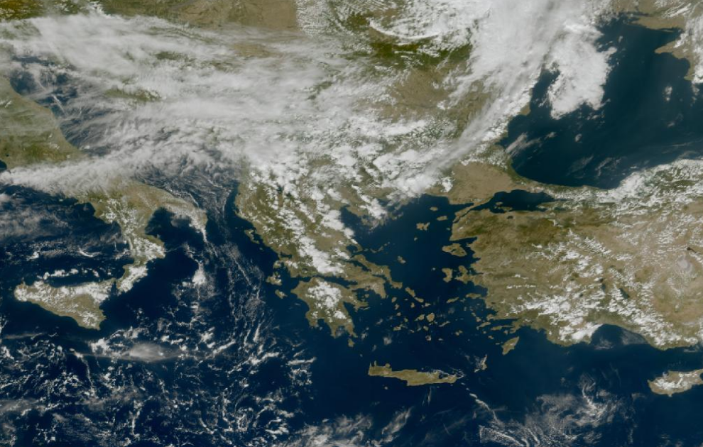 Τελευταία δορυφορική εικόνα νεφοκάλυψης