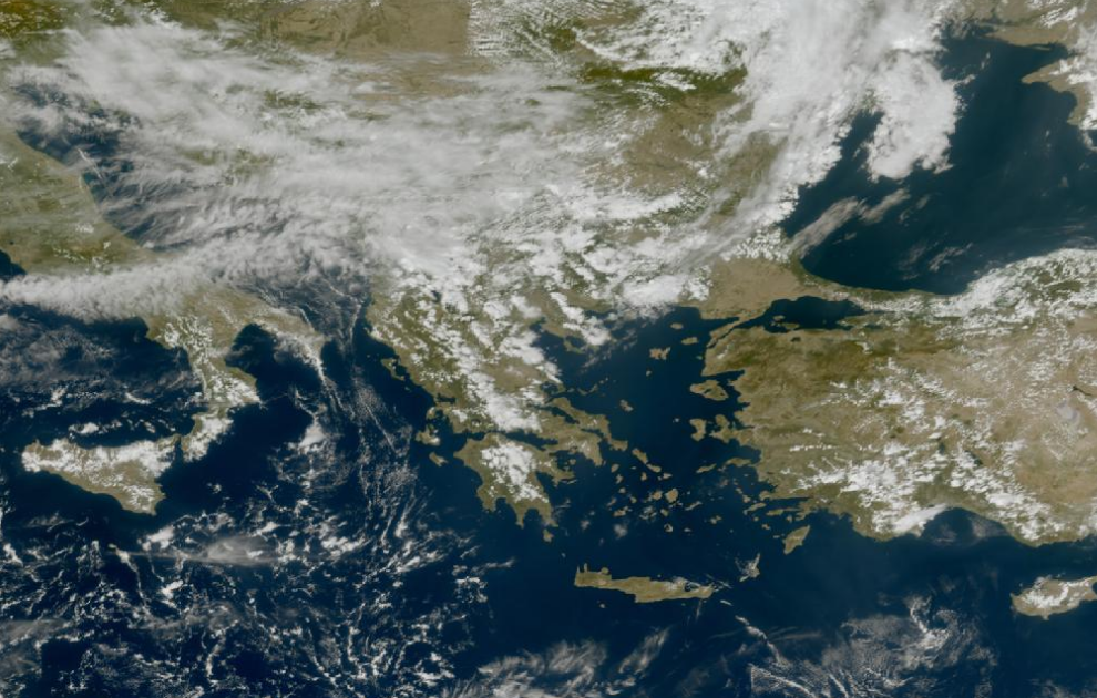 Τελευταία δορυφορική εικόνα νεφοκάλυψης