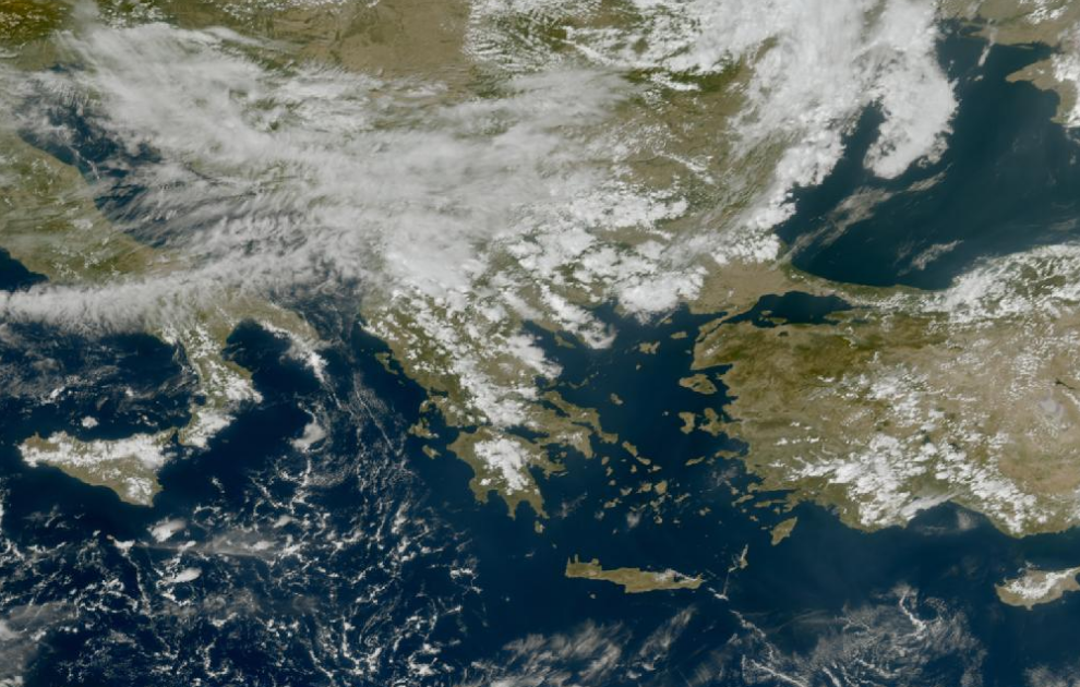 Τελευταία δορυφορική εικόνα νεφοκάλυψης