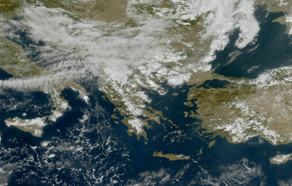 Τελευταία δορυφορική εικόνα νεφοκάλυψης