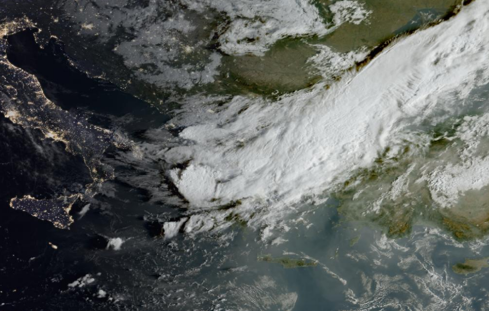 Τελευταία δορυφορική εικόνα νεφοκάλυψης