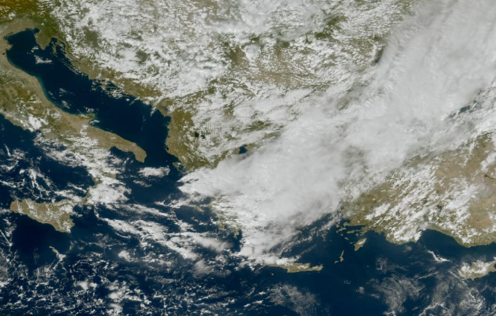 Τελευταία δορυφορική εικόνα νεφοκάλυψης