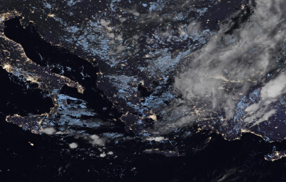 Τελευταία δορυφορική εικόνα νεφοκάλυψης