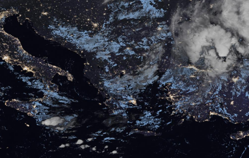 Τελευταία δορυφορική εικόνα νεφοκάλυψης